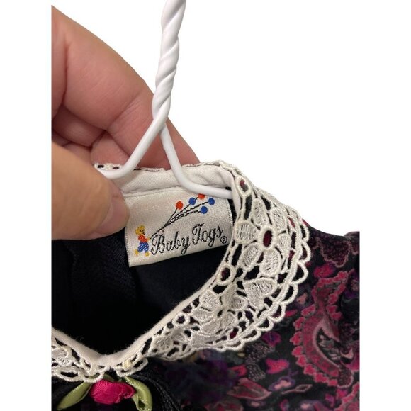 Vintage Girl’s Collared Velvet Dress Size 24 Months - Picture 3 of 6